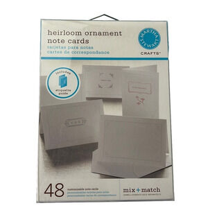 Martha Stewart Heirloom Ornament Notecards set of  48 cards